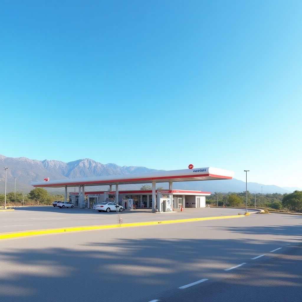 Estación de servicio YPF moderna